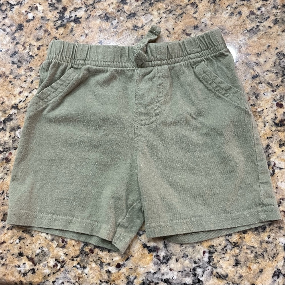 The Children’s Place Infant Boys Green Drawstring Knit Shorts Size 18-24 Months